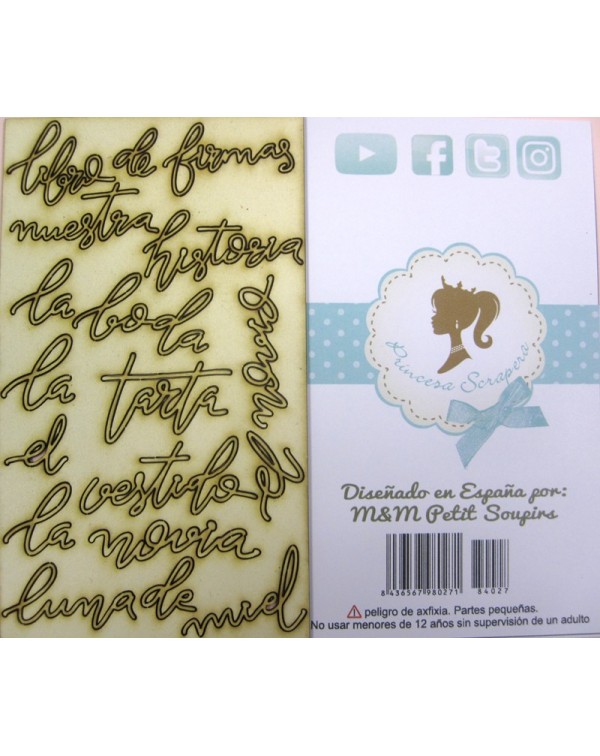 CHIPBOARD BODA. M&M PETIT SOUPIRS