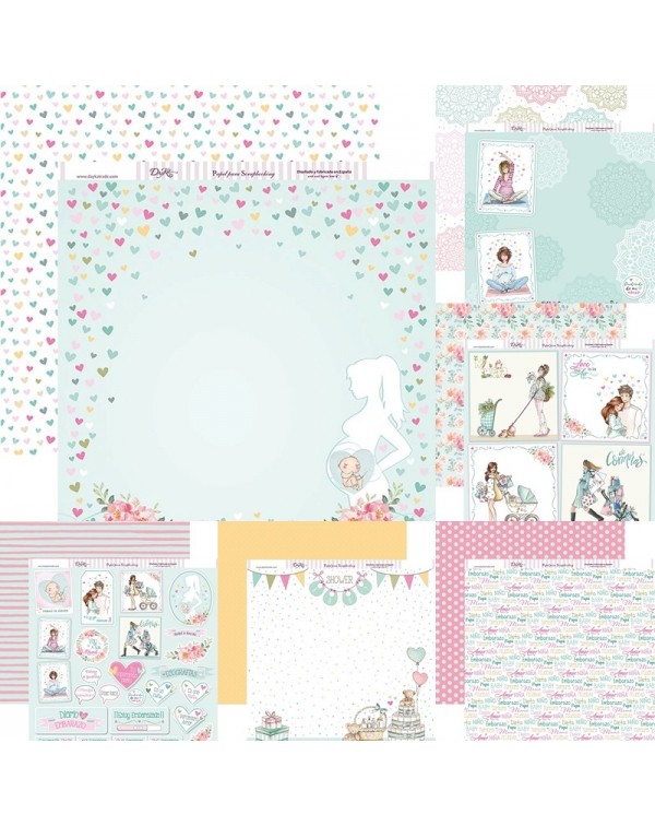 Colección 6 papeles "Voy a ser mama" de Dayka Colección 6 papeles "Voy a ser mama" de Dayka