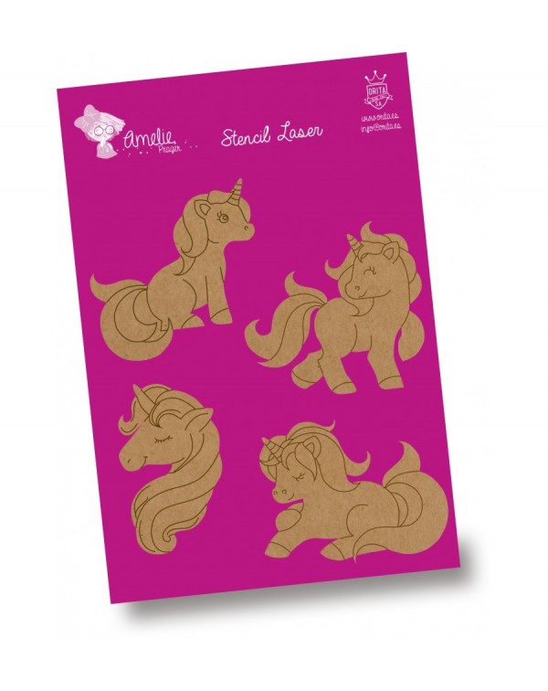 Set 4 unicornios DM 6-7 cm Set 4 unicornios DM 6-7 cm