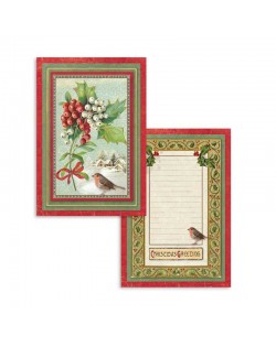 Set de 24 tarjetas Stamperia Christmas Vintage