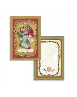 Set de 24 tarjetas Stamperia Christmas Vintage