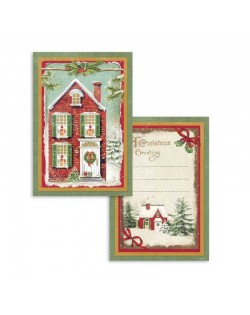 Set de 24 tarjetas Stamperia Christmas Vintage