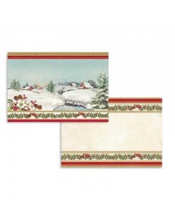 Set de 24 tarjetas Stamperia Christmas Vintage