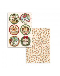 Set de 24 tarjetas Stamperia Christmas Vintage