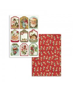 Set de 24 tarjetas Stamperia Christmas Vintage