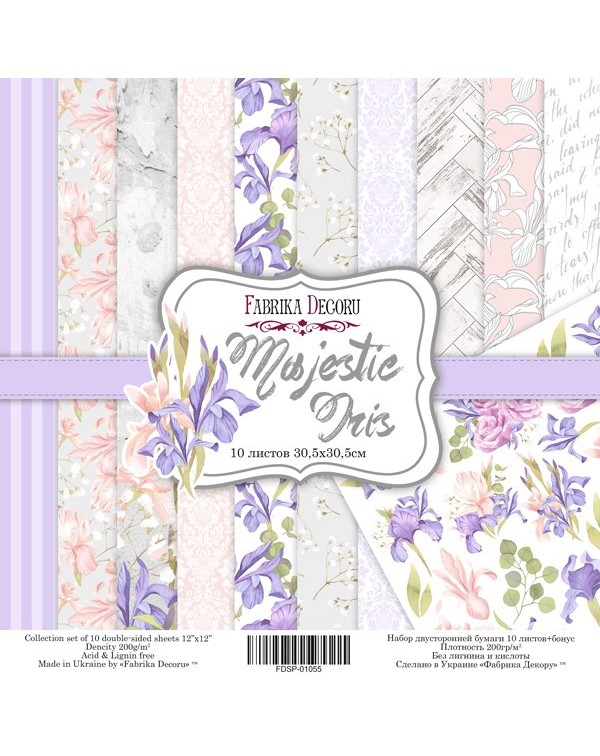 SET MAJESTIC IRIS 10 PAPELES DOBLE CARA SET MAJESTIC IRIS 10 PAPELES DOBLE CARA