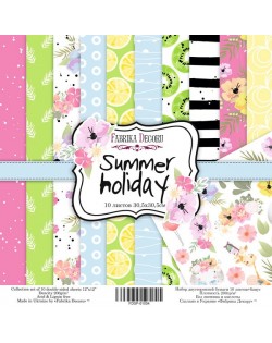 SET SUMMER HOLIDAY 10 PAPELES DOBLE CARA