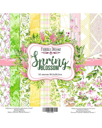 Set Spring blossom 10 PAPELES DOBLE CARA