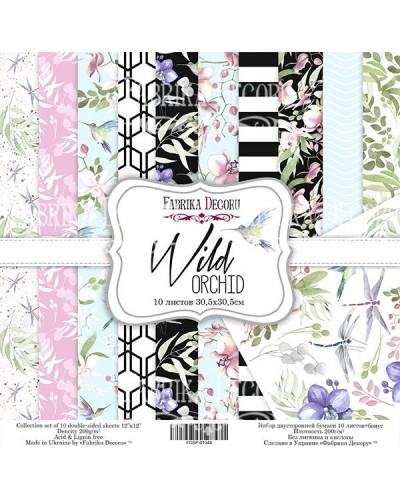 Set Wild orchid 10 PAPELES DOBLE CARA