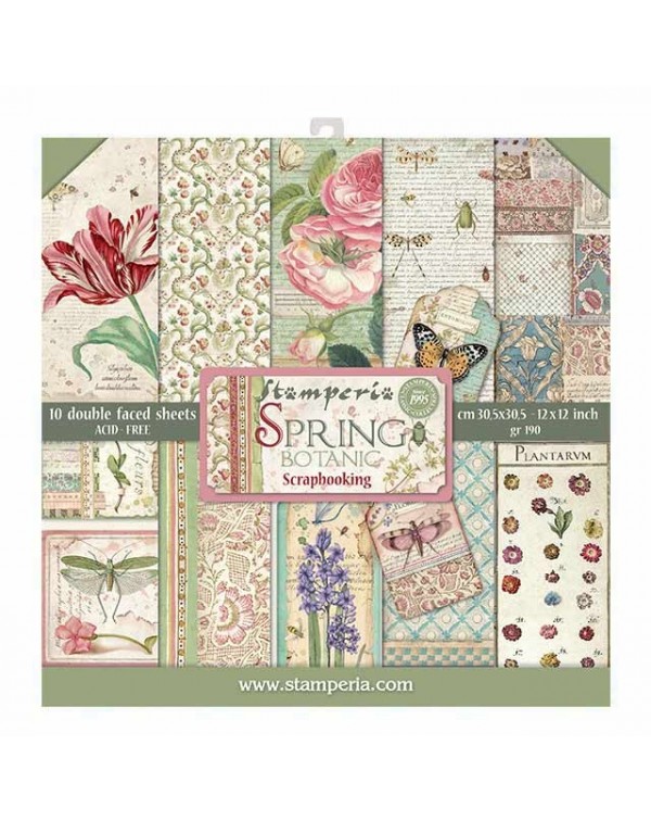 Colección Spring Botanic 12x12" stamperia SBBL50