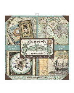 Colección Voyages Fantastiques (22 papeles) 12x12" stamperia SBBL53 Colección Voyages Fantastiques (22 papeles) 12x12" stamperia SBBL53
