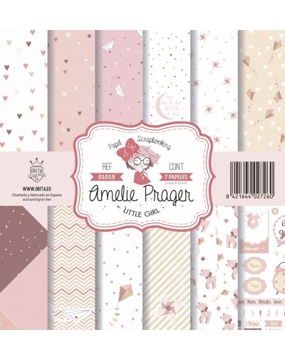 Amelie Little Girl (SET 6 PAPELES + PORTADA)