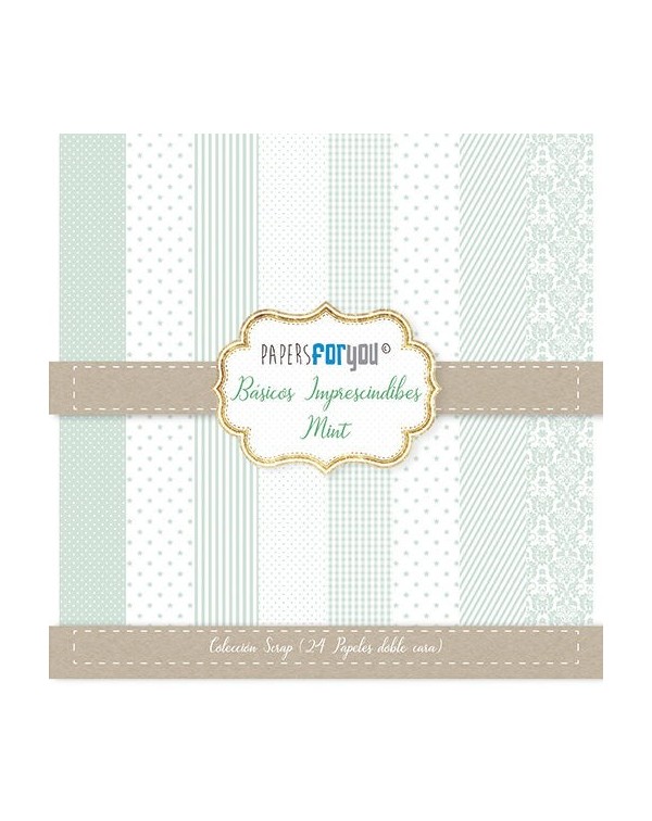 COLECCION 24 PAPELES SCRAP MINI MINT