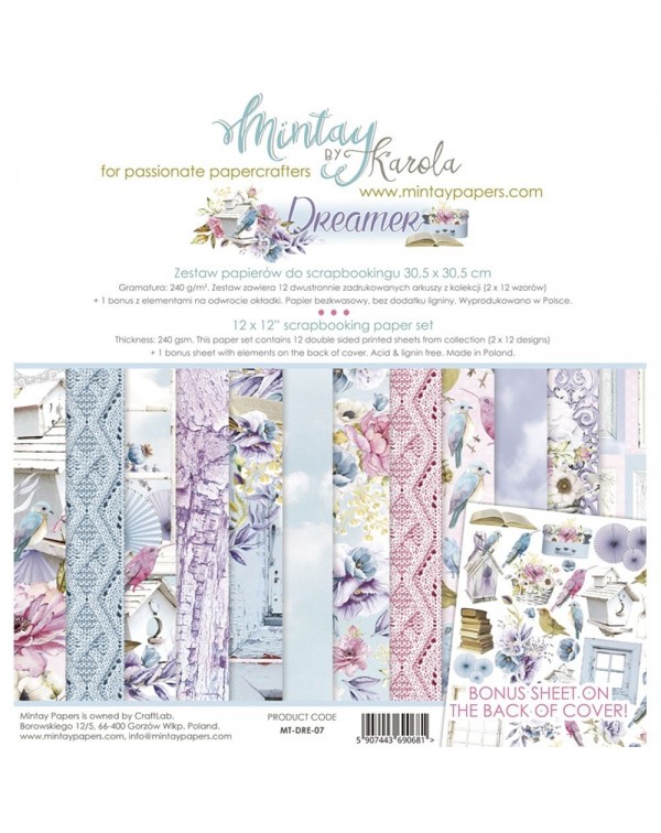  MINTAY BY KAROLA SET PAPEL 12x12'' - Dreamer