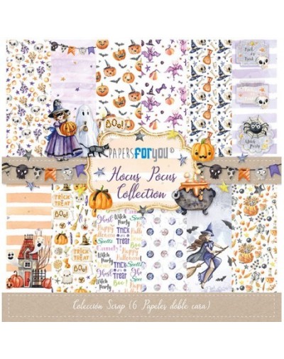 COLECCION HOCUS POCUS 6 PAPELES SCRAP