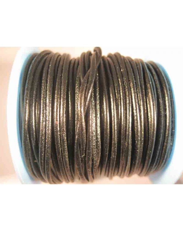Cordon de cuero 2 mm negro Cordon de cuero 2 mm negro